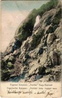 1911 Fogarasi-havasok (Fogarasi Kárpátok), Muntii Fagarasului;  Portitita Nagy-Árpásnál, hegymászó / Arpasul mare, mountain climber (EK)