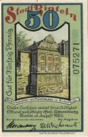 Német Birodalom/Weimari Köztársaság Rinteln 1920. 25Pf + 50Pf + 1M 3klf, teljes sor T:I