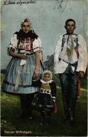1914 Holics, Holic; Holicser Volkstracht / Holicsi népviselet, folklór / traditional costume, folklore (r)