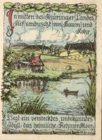 Német Birodalom/Weimari Köztársaság Rehmen 1921. 25Pf (2X)+ 50Pf (4X) 6klf, teljes sor T:I