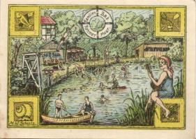 Német Birodalom/Weimari Köztársaság Rehmen 1921. 25Pf (2X)+ 50Pf (4X) 6klf, teljes sor T:I