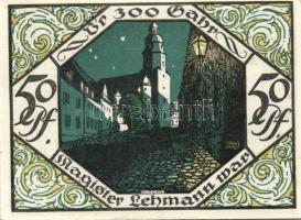 Német Birodalom/Weimari Köztársaság Scheibenberg 1921. 50Pf (6X) 6klf, teljes sor T:I