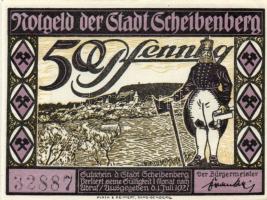 Német Birodalom/Weimari Köztársaság Scheibenberg 1921. 50Pf (6X) 6klf, teljes sor T:I