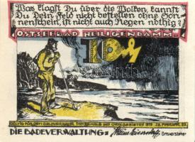 Német Birodalom/Weimari Köztársaság Heiligendamm 1922. 10Pf + 25Pf + 50Pf  3klf, teljes sor T:I