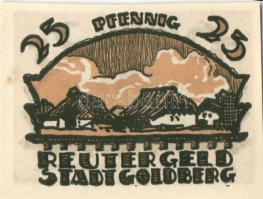 Német Birodalom/Weimari Köztársaság Goldberg 1922. 10Pf + 25Pf + 50Pf  3klf, teljes sor T:I