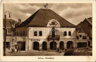 Jolsva, Jelsava; Városház, Kaufmann Jenő üzlete / town hall, shop (EK)