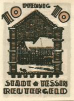Német Birodalom/Weimari Köztársaság Tessin 1922. 10Pf + 25Pf + 50Pf  3klf, teljes sor T:I