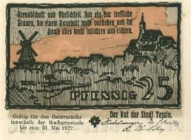 Német Birodalom/Weimari Köztársaság Tessin 1922. 10Pf + 25Pf + 50Pf  3klf, teljes sor T:I