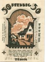 Német Birodalom/Weimari Köztársaság Tessin 1922. 10Pf + 25Pf + 50Pf  3klf, teljes sor T:I