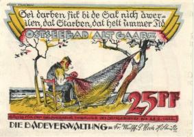 Német Birodalom/Weimari Köztársaság Alt-Gaarz 1922. 10Pf + 25Pf + 50Pf  3klf, teljes sor T:I-