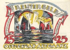 Német Birodalom/Weimari Köztársaság Alt-Gaarz 1922. 10Pf + 25Pf + 50Pf  3klf, teljes sor T:I-