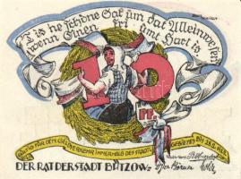 Német Birodalom/Weimari Köztársaság Bützow 1922. 10Pf + 25Pf + 50Pf  3klf, teljes sor T:I