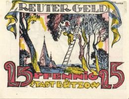 Német Birodalom/Weimari Köztársaság Bützow 1922. 10Pf + 25Pf + 50Pf  3klf, teljes sor T:I