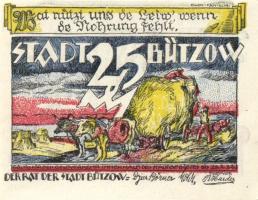 Német Birodalom/Weimari Köztársaság Bützow 1922. 10Pf + 25Pf + 50Pf  3klf, teljes sor T:I