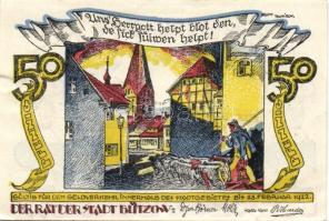 Német Birodalom/Weimari Köztársaság Bützow 1922. 10Pf + 25Pf + 50Pf  3klf, teljes sor T:I