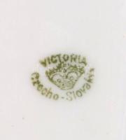 Victoria nagy tál, matricás, jelzett, kopott, 37×26 cm