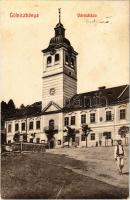 1909 Gölnicbánya, Bergstadt Gölnitz, Gelnica; Városház, gyógyszertár. W.L. Bp. 2704. / town hall, pharmacy (EK)