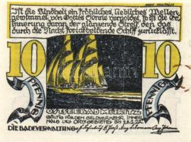 Német Birodalom/Weimari Köztársaság Müritz 1922. 10Pf + 25Pf + 50Pf  3klf, teljes sor T:I