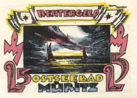 Német Birodalom/Weimari Köztársaság Müritz 1922. 10Pf + 25Pf + 50Pf  3klf, teljes sor T:I