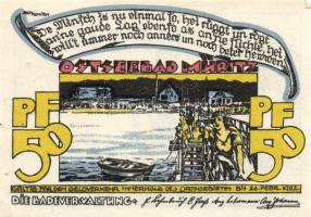 Német Birodalom/Weimari Köztársaság Müritz 1922. 10Pf + 25Pf + 50Pf  3klf, teljes sor T:I