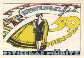 Német Birodalom/Weimari Köztársaság Müritz 1922. 10Pf + 25Pf + 50Pf  3klf, teljes sor T:I