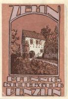 Német Birodalom/Weimari Köztársaság Penzlin 1922. 10Pf + 25Pf + 50Pf  3klf, teljes sor T:I