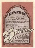 Német Birodalom/Weimari Köztársaság Penzlin 1922. 10Pf + 25Pf + 50Pf  3klf, teljes sor T:I