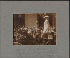 cca 1903 vitéz Habsburg-Lotaringiai József Ágost főherceg, magyar királyi herceg, altábornagy távozók egy ünnepségről, fotó, körbevágott, 8x11 cm