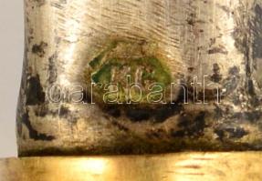 Ezüst(Ag) nyelű villa, jelzett, 2 db, h: 15,5 cm