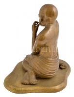 Jelzés nélkül: Gandhi. Öntött bronz, talapzattal, m:16 cm