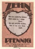 Német Birodalom/Weimari Köztársaság/ Neukalen 1922. 10Pf, 25Pf, 50Pf 3klf teljes sor T:I