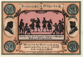Német Birodalom/Weimari Köztársaság Stützerbach 1921. 50Pf (5x)+ 75Pf (2X) 7klf  teljes sor T:I