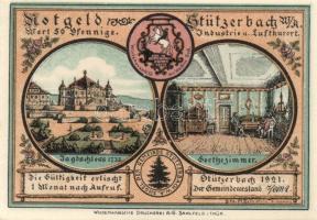 Német Birodalom/Weimari Köztársaság Stützerbach 1921. 50Pf (5x)+ 75Pf (2X) 7klf  teljes sor T:I