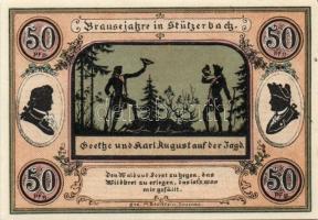 Német Birodalom/Weimari Köztársaság Stützerbach 1921. 50Pf (5x)+ 75Pf (2X) 7klf  teljes sor T:I