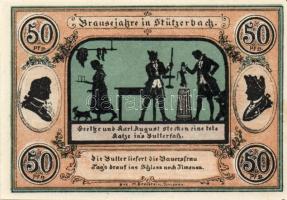 Német Birodalom/Weimari Köztársaság Stützerbach 1921. 50Pf (5x)+ 75Pf (2X) 7klf  teljes sor T:I