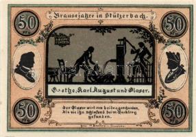 Német Birodalom/Weimari Köztársaság Stützerbach 1921. 50Pf (5x)+ 75Pf (2X) 7klf  teljes sor T:I