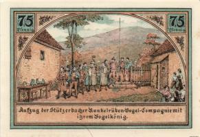 Német Birodalom/Weimari Köztársaság Stützerbach 1921. 50Pf (5x)+ 75Pf (2X) 7klf  teljes sor T:I