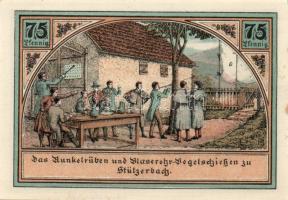 Német Birodalom/Weimari Köztársaság Stützerbach 1921. 50Pf (5x)+ 75Pf (2X) 7klf  teljes sor T:I