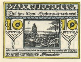 Német Birodalom/Weimari Köztársaság/ Neubukow 1922. 10Pf, 25Pf, 50Pf 3klf teljes sor T:I