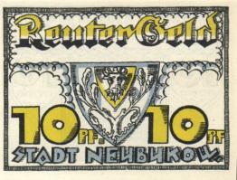 Német Birodalom/Weimari Köztársaság/ Neubukow 1922. 10Pf, 25Pf, 50Pf 3klf teljes sor T:I