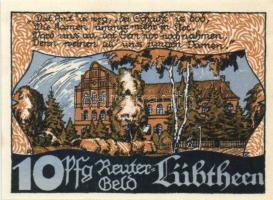 Német Birodalom/Weimari Köztársaság/ Lübtheen 1922. 10Pf, 25Pf, 50Pf 3klf teljes sor T:I