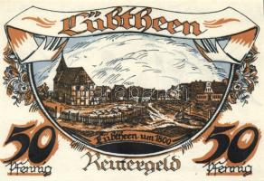 Német Birodalom/Weimari Köztársaság/ Lübtheen 1922. 10Pf, 25Pf, 50Pf 3klf teljes sor T:I