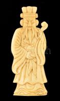 Japán bölcs, elefántcsont figura, m: 7 cm