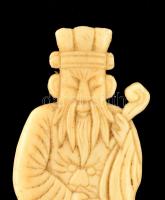 Japán bölcs, elefántcsont figura, m: 7 cm