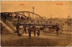 1911 Ungvár, Uzshorod, Uzhorod; Ung folyó hídja, csónakház. W. L. (?) 9. / Uzh river bridge, boathouse (EK)