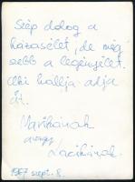 1967 A Omega együttes fényképe, Wittek Máriával, hátoldalon feliratozva, sarkain törésnyomokkal, 12×...