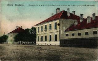 Beszterce, Bistritz, Bistrita; 63-as cs. és kir. gyalogezred laktanyája / Kaserne des K.u.K. 63. Inft.-Regiments / Austro-Hungarian military barracks of the 63rd Infantry regiment + "K.U.K. EPIDEMIESPITAL IN CZERNOW" (EB)