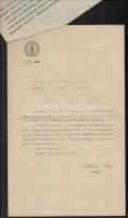 1915 Szent-György-Céh, Magyar Amatőrök és Gyűjtők Egyesülete igazgatáságának gépelt levele Petrovics...