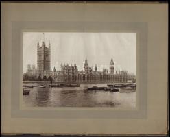 cca 1910-1920 London, leporello, 15 képpel, egy kép hiányzik