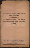 1938 A budapesti legtöbb adót fizetők magánlakcímei